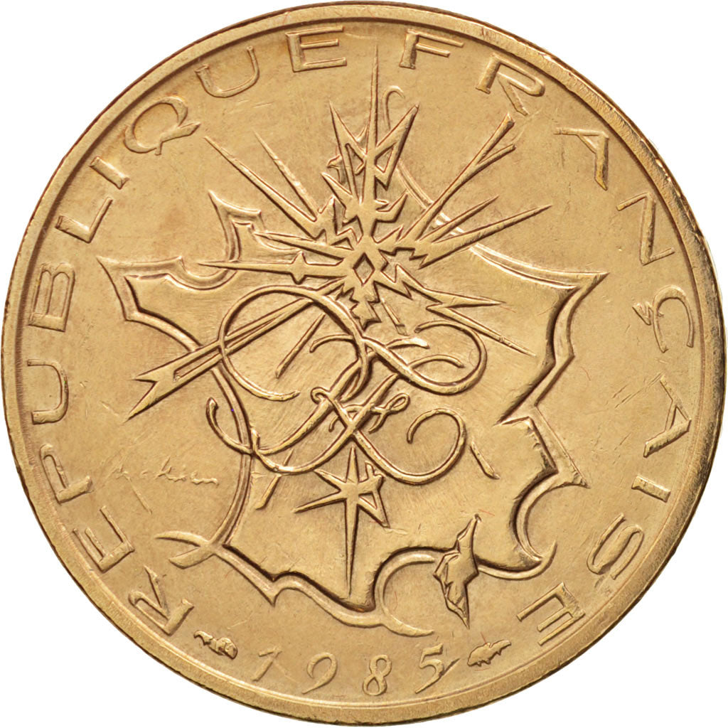 Coin, France, Mathieu, 10 Francs, 1985, Paris, AU(50-53), Nickel-brass, KM:940