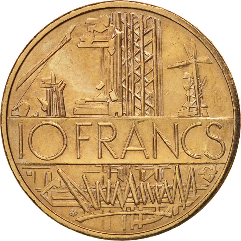 Coin, France, Mathieu, 10 Francs, 1985, Paris, AU(50-53), Nickel-brass, KM:940