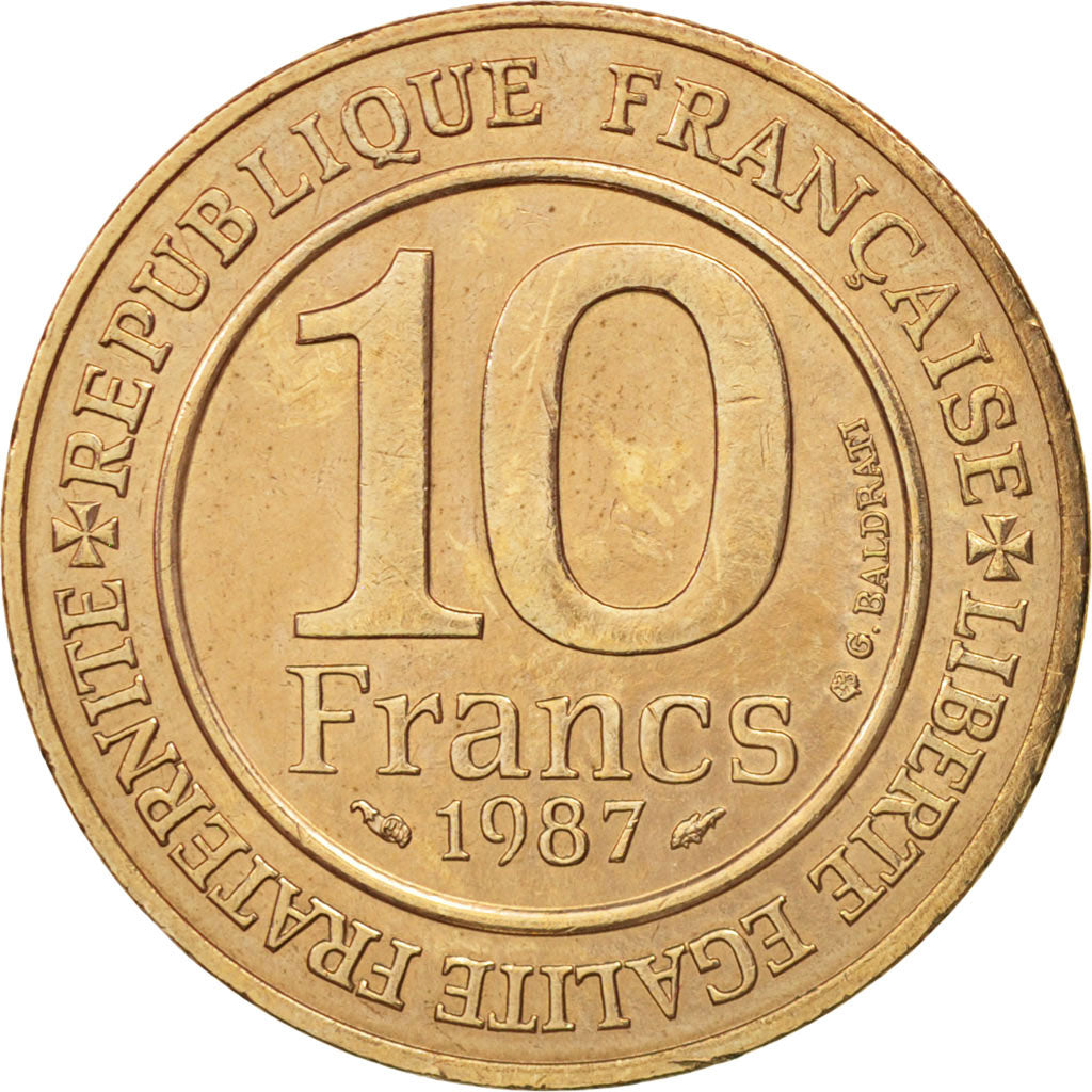 France, Hugues Capet, 10 Francs, 1987, Paris, TTB+, Argent, KM:961, Gadoury:820
