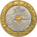 France, Mont Saint Michel, 20 Francs, 1993, AU(50-53), Tri-Metallic, KM:1008.2