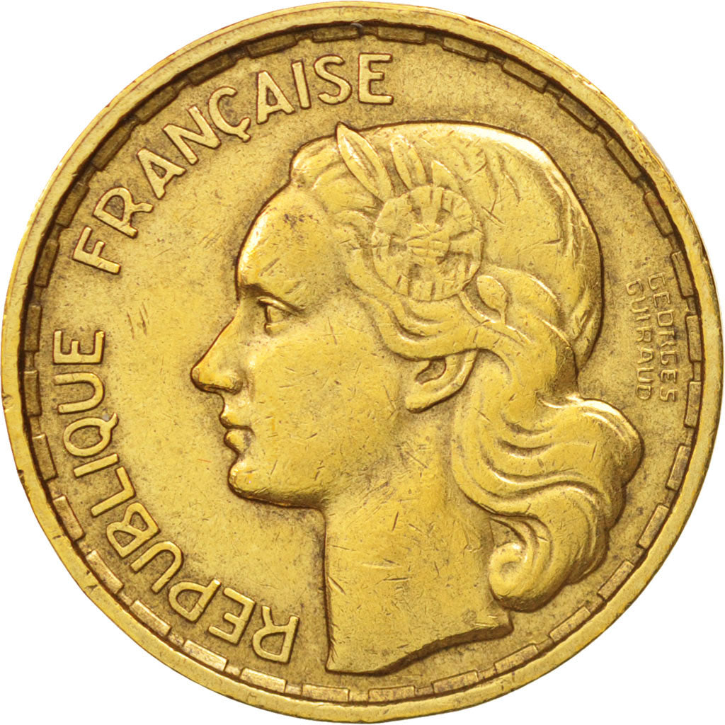 Coin, France, Guiraud, 20 Francs, 1950, Paris, EF(40-45), Aluminum-Bronze