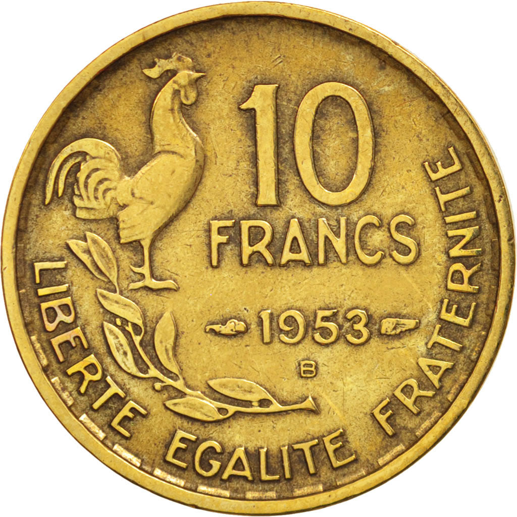 Coin, France, Guiraud, 10 Francs, 1953, Beaumont le Roger, EF(40-45)
