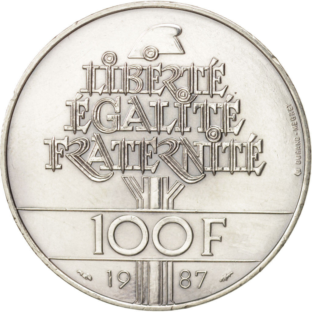 Coin, France, Lafayette, 100 Francs, 1987, AU(55-58), Silver, KM:962
