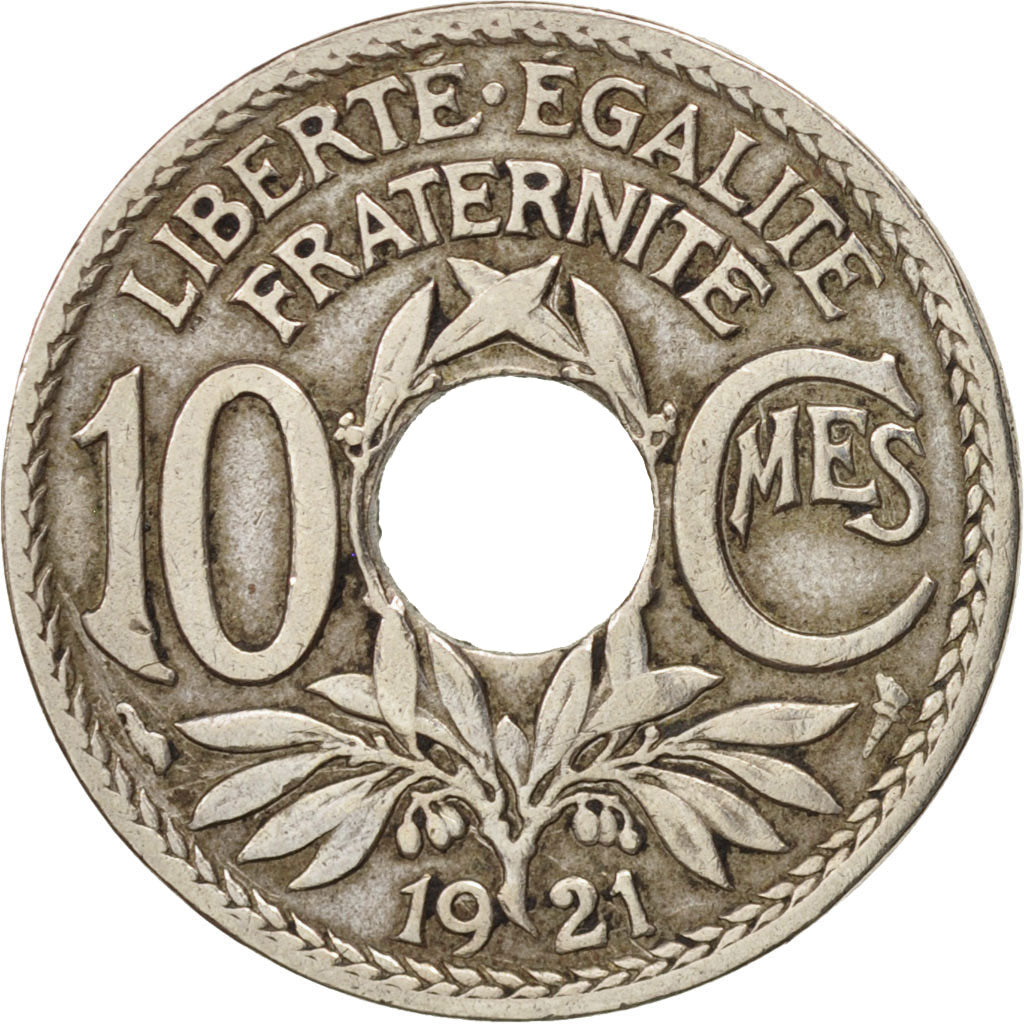 Coin, France, Lindauer, 10 Centimes, 1921, EF(40-45), Copper-nickel, KM:866a