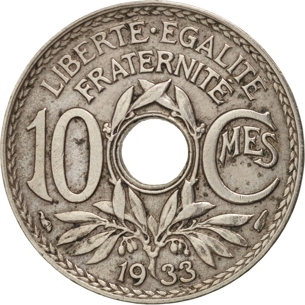 Coin, France, Lindauer, 10 Centimes, 1933, EF(40-45), Copper-nickel, KM:866a