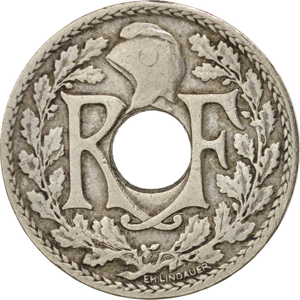 Coin, France, Lindauer, 5 Centimes, 1919, EF(40-45), Copper-nickel, KM:865
