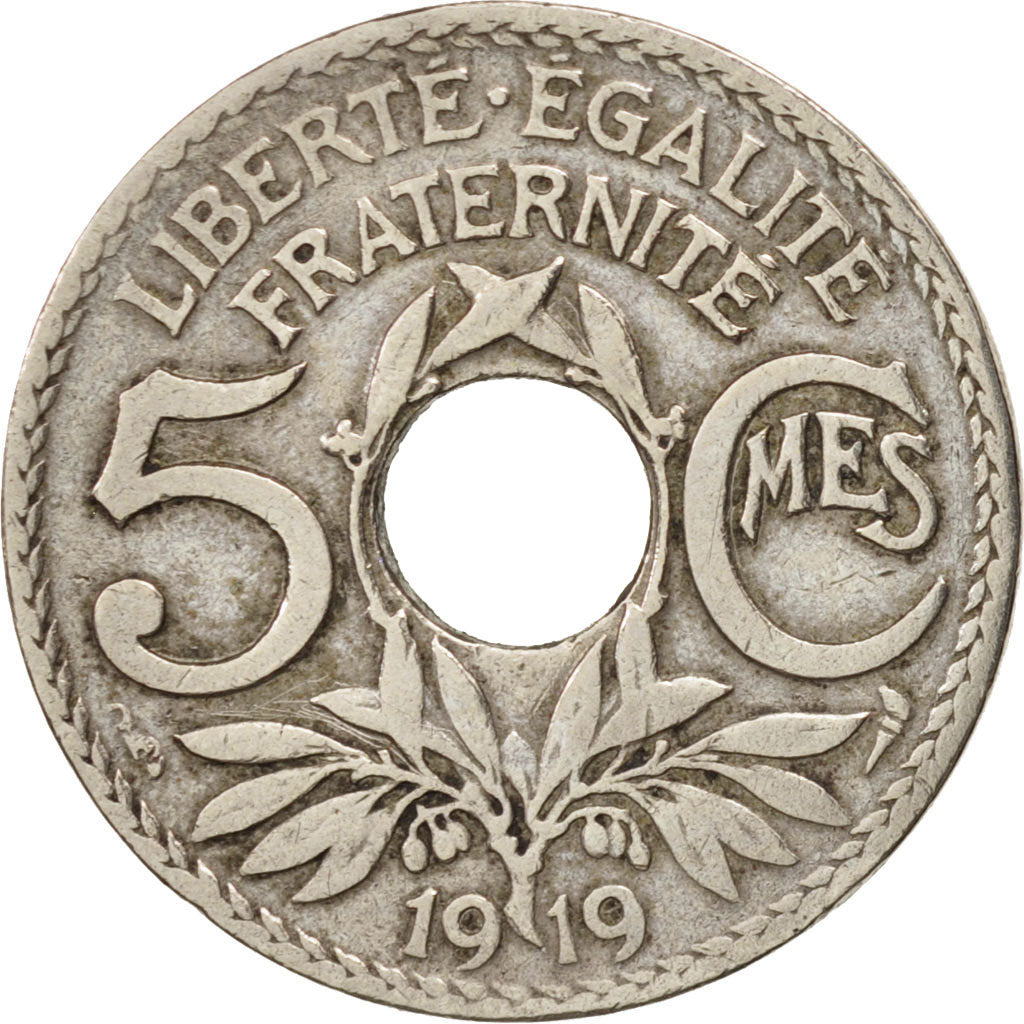 Coin, France, Lindauer, 5 Centimes, 1919, EF(40-45), Copper-nickel, KM:865