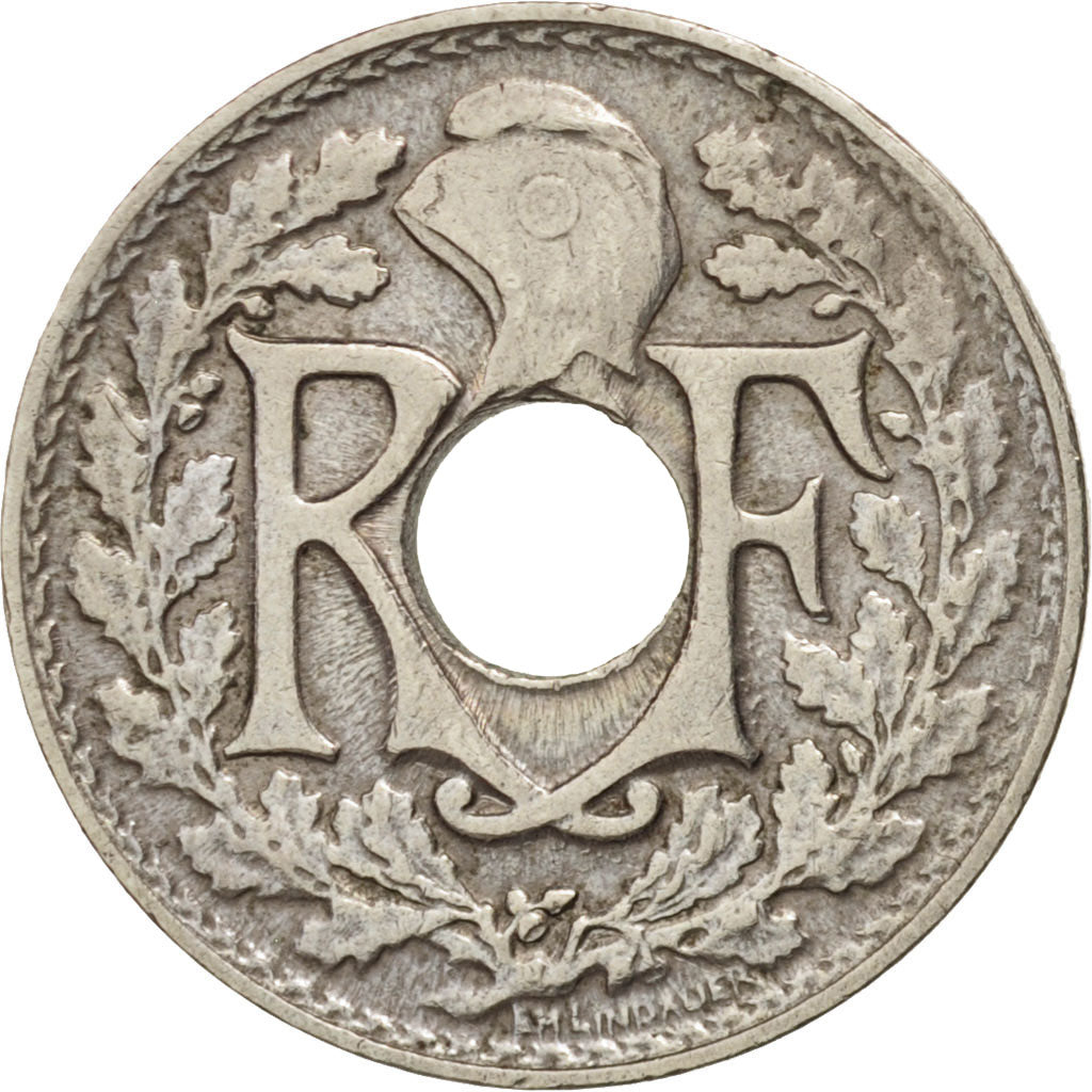 Coin, France, Lindauer, 5 Centimes, 1921, AU(50-53), Copper-nickel, KM:875