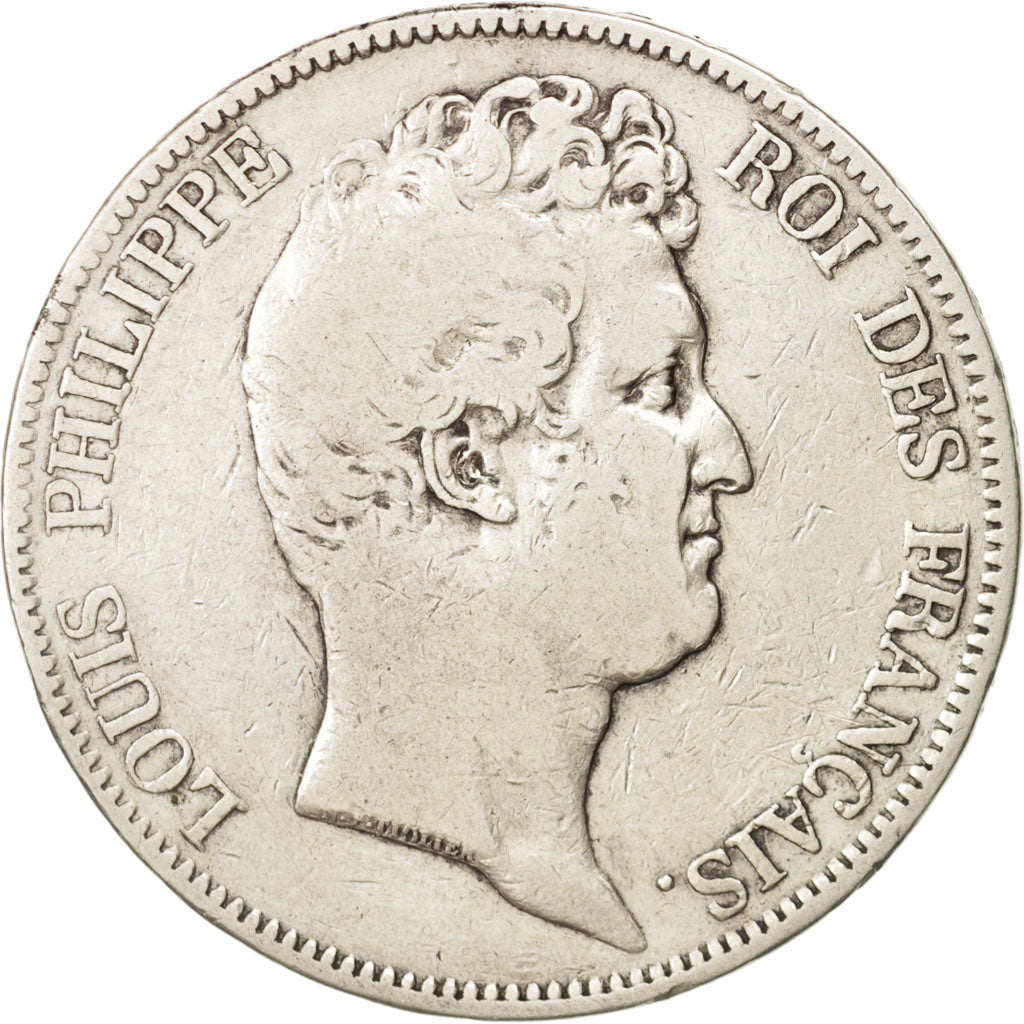 Munten, Frankrijk, Louis-Philippe, 5 Francs, 1830, Paris, ZG+, Zilver, KM:735.1