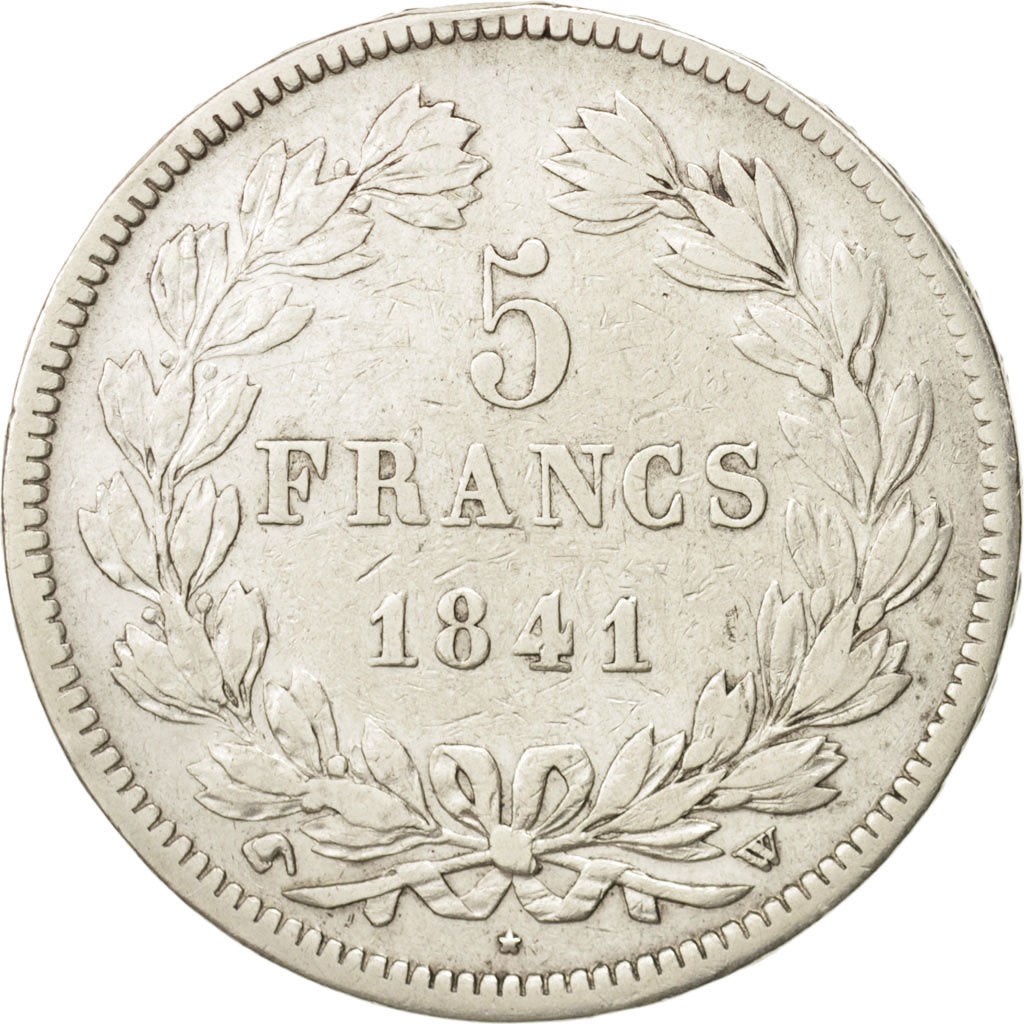 Coin, France, Louis-Philippe, 5 Francs, 1841, Lille, VF(30-35), Silver