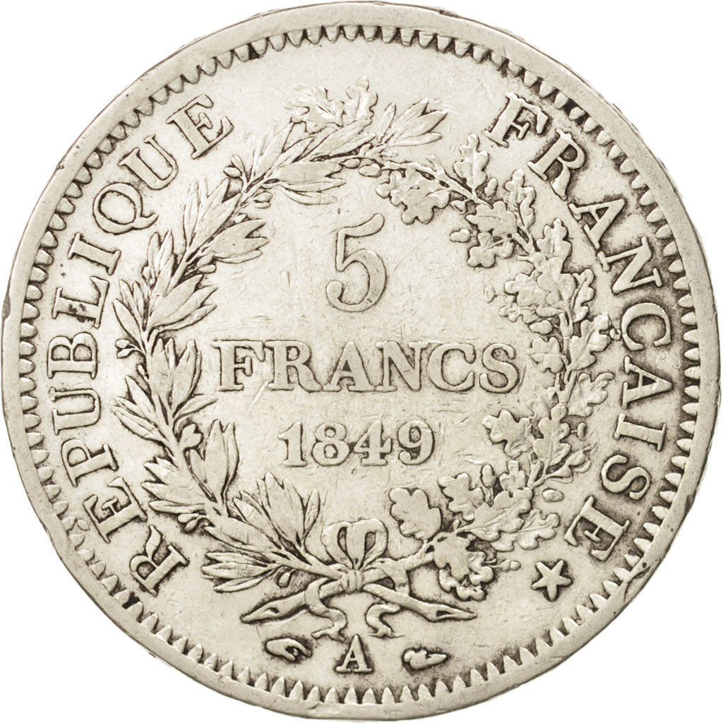 Coin, France, Hercule, 5 Francs, 1849, Paris, VF(30-35), Silver, KM:756.1
