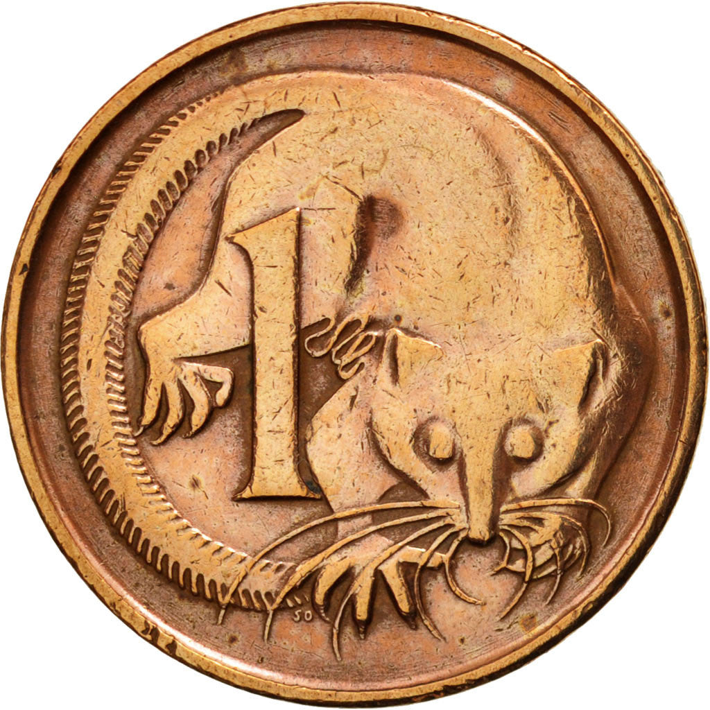 Coin, Australia, Elizabeth II, Cent, 1966, AU(50-53), Bronze, KM:62