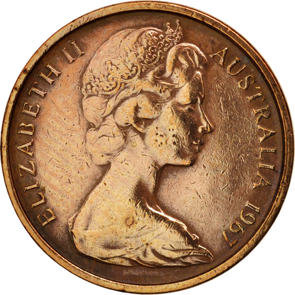 Australia, Elizabeth II, Cent, 1967, AU(50-53), Bronze, KM:62