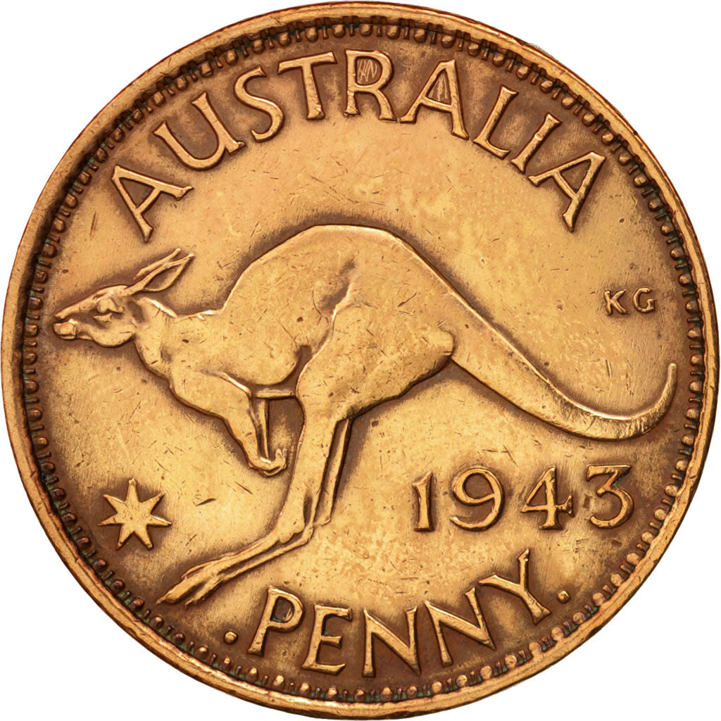 Australia, George VI, Penny, 1943, EF(40-45), Bronze, KM:36