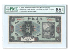Biljet, China, 5 Dollars, 1916, 1916, KM:583a, Gegradeerd, PMG, 6007610-003, SUP