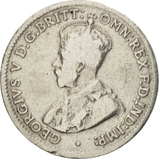 Moneda, Australia, George V, Threepence, 1918, BC+, Plata, KM:24