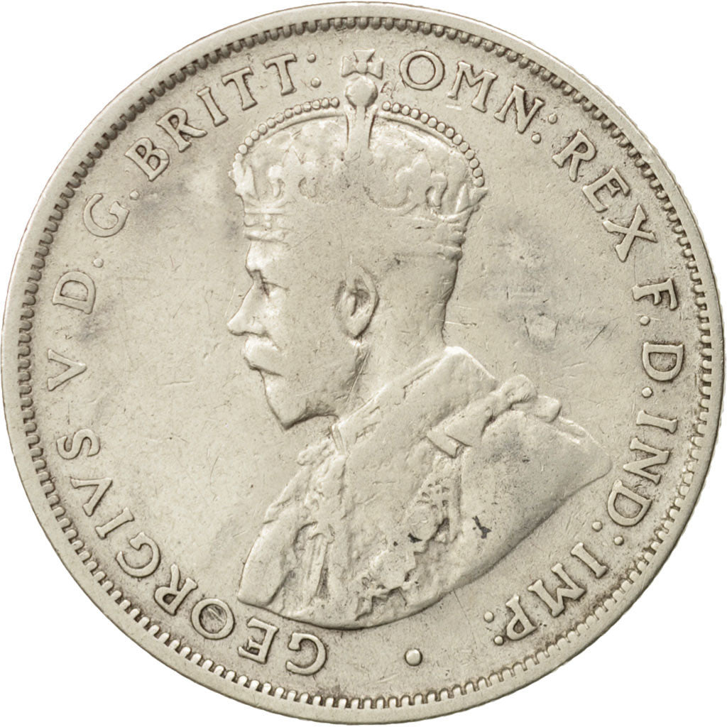 Australia, George V, Florin, 1914, VF(30-35), Silver, KM:27