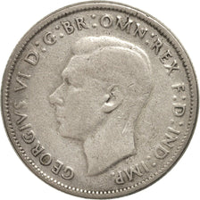 Australia, George VI, Florin, 1947, Melbourne, VF(30-35), Silver, KM:40a