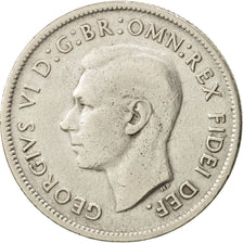 Moneda, Australia, George VI, Florin, 1951, Melbourne, MBC, Plata, KM:48