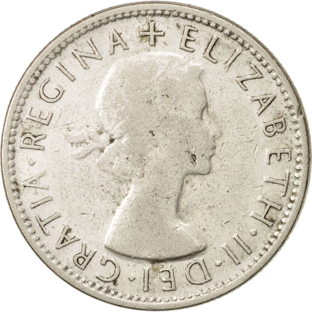 Australia, Elizabeth II, Florin, 1954, Melbourne, MB+, Argento, KM:54