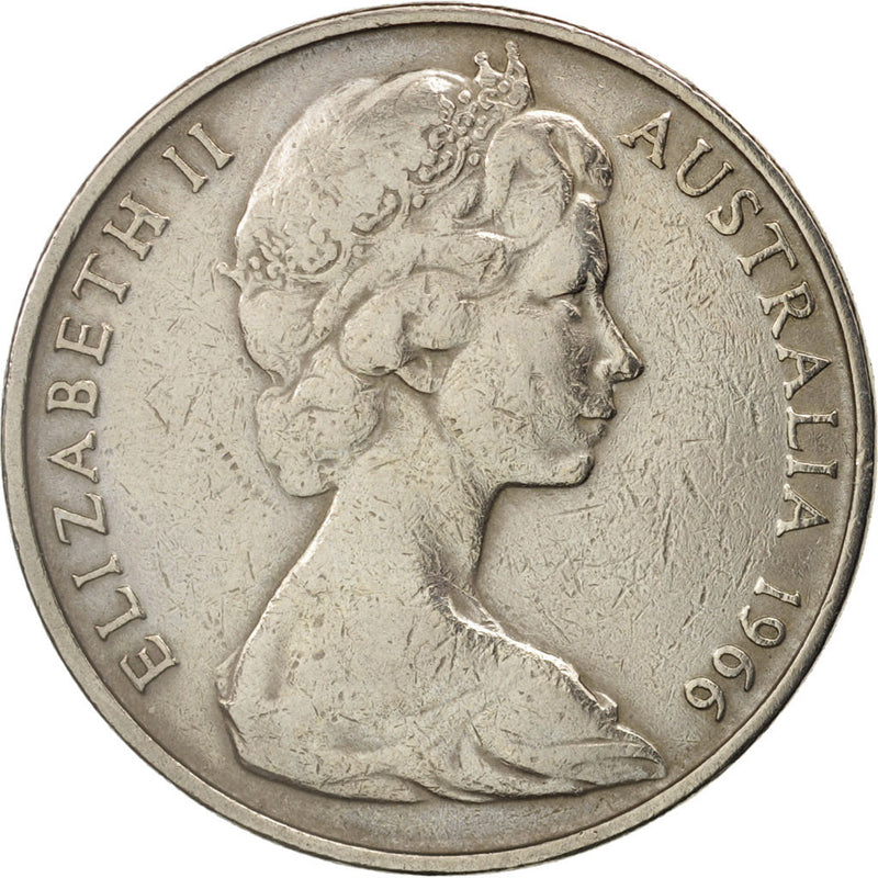 Coin Australia Elizabeth II 20 Cents 1966 EF(40-45) Copper-nickel