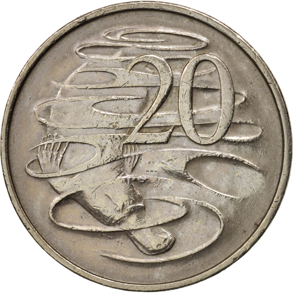Coin, Australia, Elizabeth II, 20 Cents, 1967, EF(40-45), Copper-nickel, KM:66