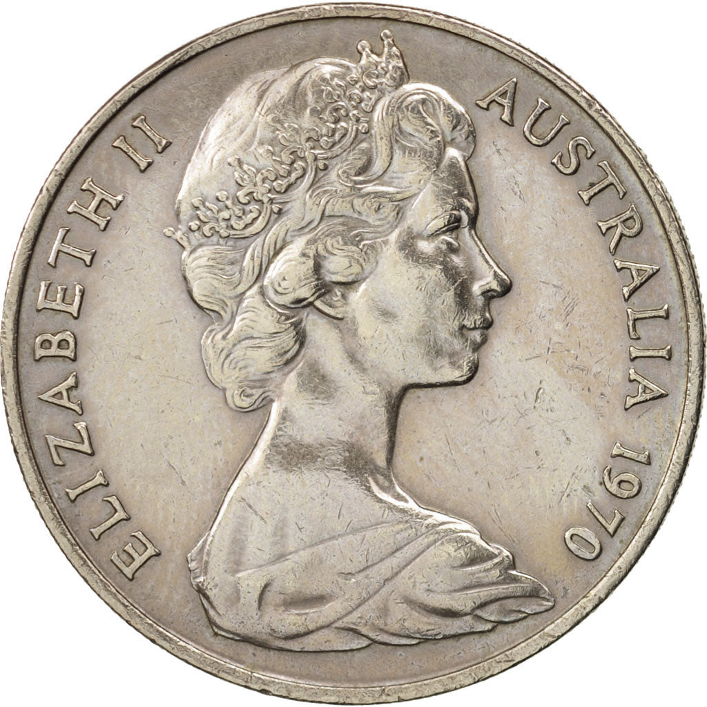 Monnaie, Australie, Elizabeth II, 20 Cents, 1970, TTB+, Copper-nickel, KM:66