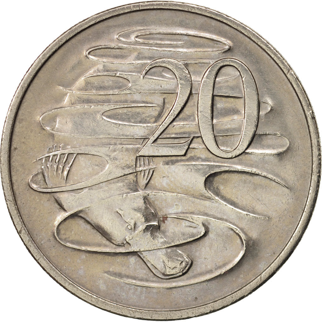 Monnaie, Australie, Elizabeth II, 20 Cents, 1970, TTB+, Copper-nickel, KM:66