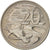 Moneta, Australia, Elizabeth II, 20 Cents, 1970, AU(50-53), Miedź-Nikiel, KM:66