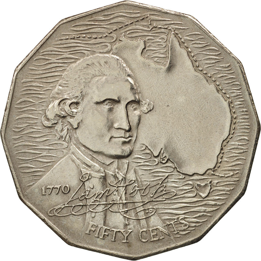 Australia, Elizabeth II, 50 Cents, 1970, AU(55-58), Copper-nickel, KM:69