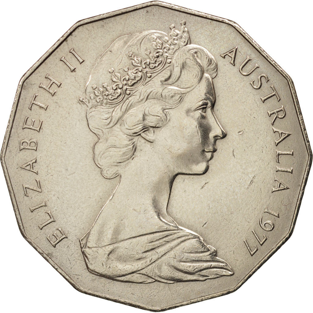 Australia, Elizabeth II, 50 Cents, 1977, AU(50-53), Copper-nickel, KM:70