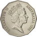 Australia, Elizabeth II, 50 Cents, 1988, BB+, Rame-nichel, KM:99