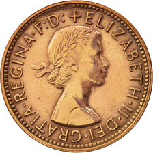 Australia, Elizabeth II, 1/2 Penny, 1960, AU(50-53), Bronze, KM:61