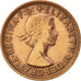 Australia, Elizabeth II, 1/2 Penny, 1960, AU(50-53), Bronze, KM:61