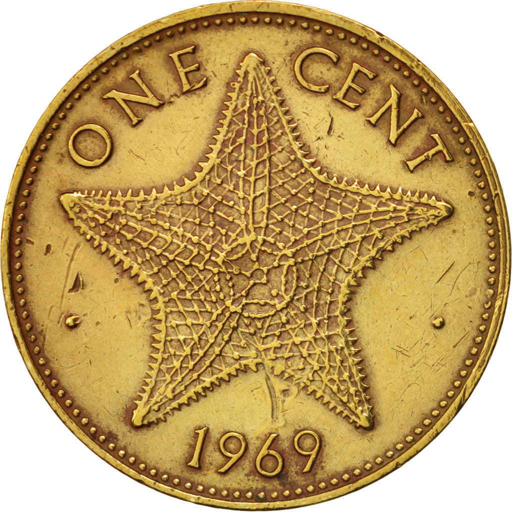 Coin, Bahamas, Elizabeth II, Cent, 1969, AU(50-53), Nickel-brass, KM:2