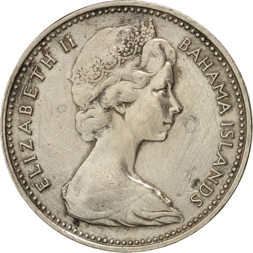 Bahamas, Elizabeth II, 5 Cents, 1969, BB+, Rame-nichel, KM:3