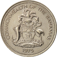 Bahamas, Elizabeth II, 5 Cents, 1975, Franklin Mint, MS(60-62), Copper-nickel