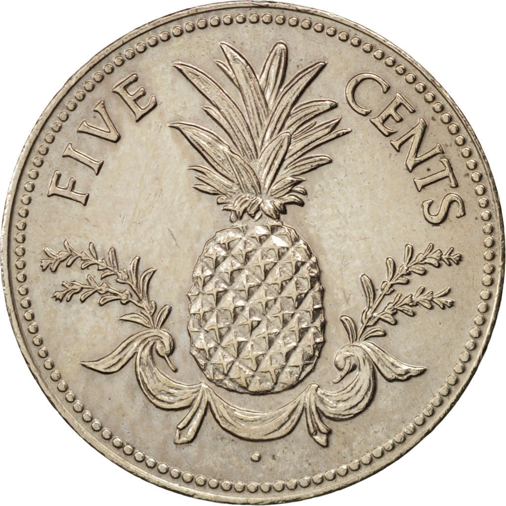 Bahamas, Elizabeth II, 5 Cents, 1975, Franklin Mint, MS(60-62), Copper-nickel
