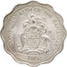 Bahamas, Elizabeth II, 10 Cents, 1975, Franklin Mint, AU(55-58), Copper-nickel