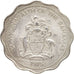 Bahamas, Elizabeth II, 10 Cents, 1975, Franklin Mint, AU(55-58), Copper-nickel
