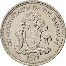 Bahamas, Elizabeth II, 25 Cents, 1977, Franklin Mint, SUP, Nickel, KM:63.1