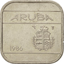 Aruba, Beatrix, 50 Cents, 1986, Utrecht, AU(50-53), Nickel Bonded Steel, KM:4