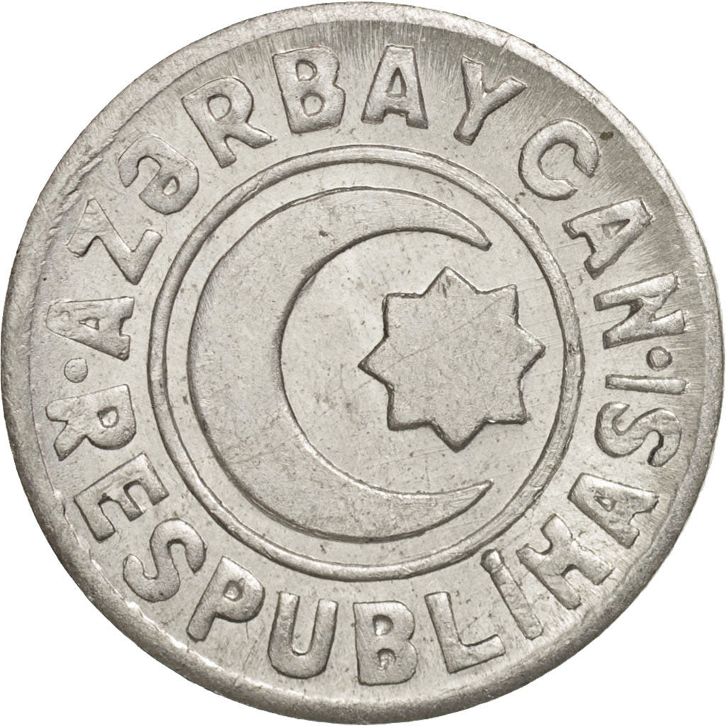 Azerbaijan, 20 Qapik, 1992, AU(55-58), Aluminum, KM:3a