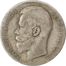 RUSSIA, Rouble, 1899, St. Petersburg, KM #59.3, VF(20-25), Silver, 19.58