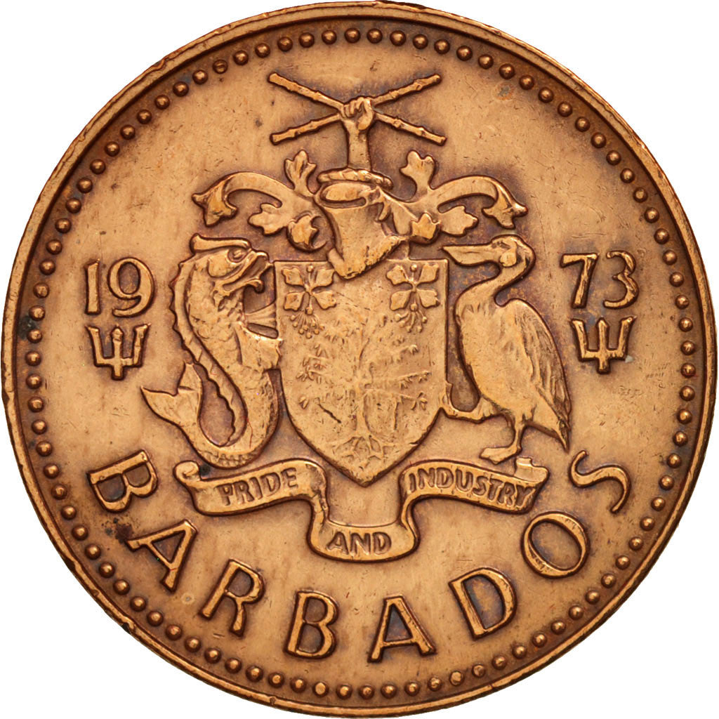 Coin, Barbados, Cent, 1973, Franklin Mint, AU(50-53), Bronze, KM:10