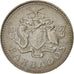 Barbados, 10 Cents, 1987, Franklin Mint, AU(50-53), Copper-nickel, KM:12