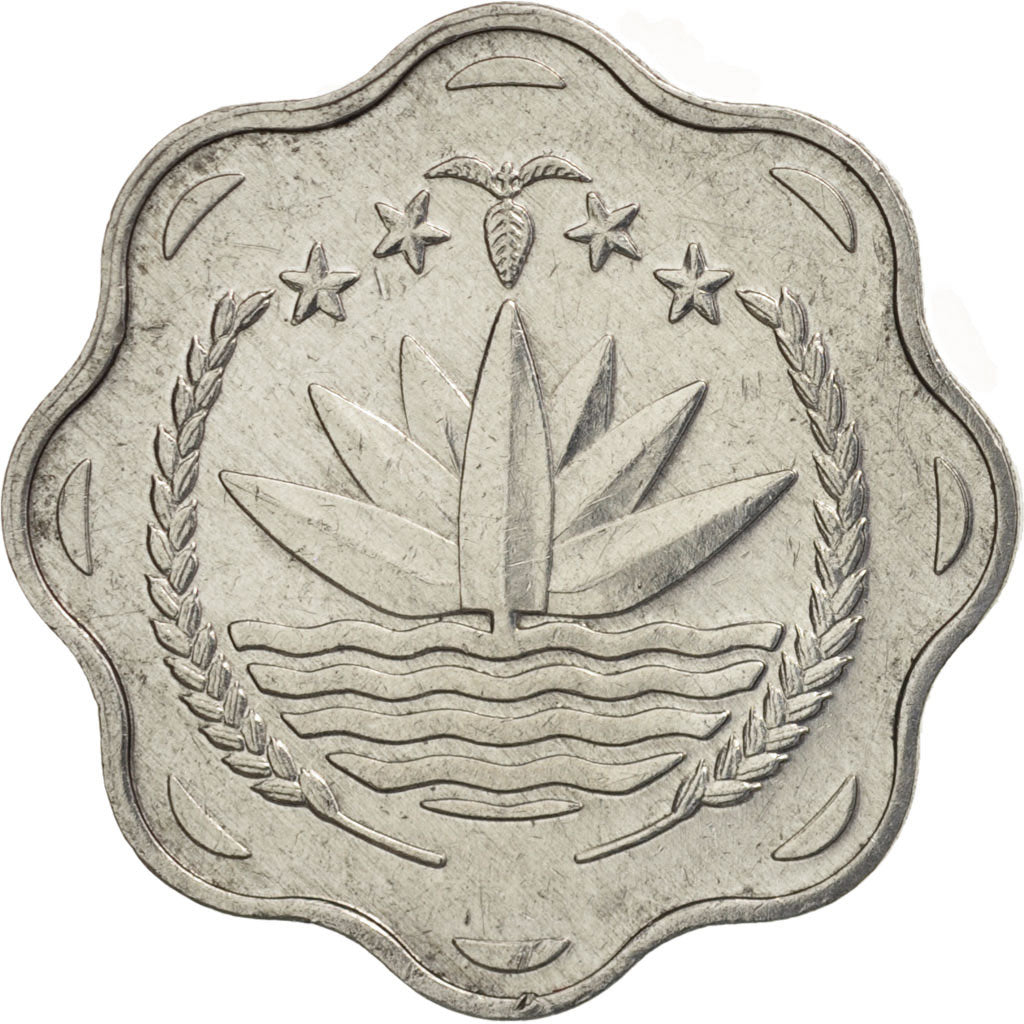 Coin, Bangladesh, 10 Poisha, 1983, MS(63), Aluminum, KM:11.2
