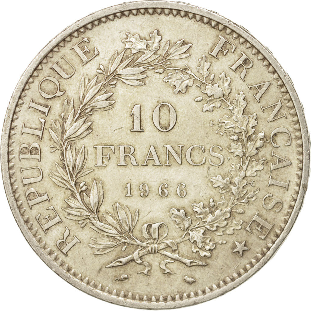 Coin, France, Hercule, 10 Francs, 1966, Paris, AU(55-58), Silver, KM:932