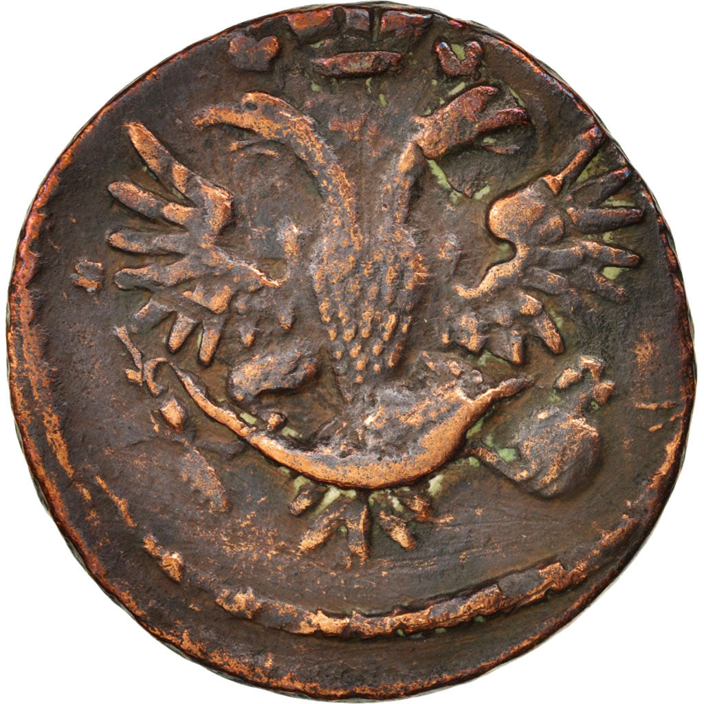 Russia, Denga, 1/2 Kopek, 1731, Ekaterinbourg, VF(30-35), Copper, KM:188