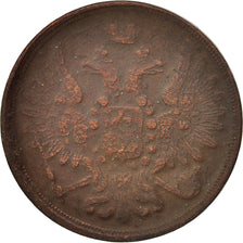 Russia, 3 Kopeks, 1858, Warsaw, VF(20-25), Copper, KM:151.1